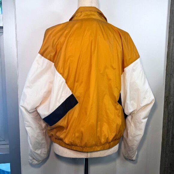 H&M DIVIDED Color Blocked Yellow Black Cream Boxy Windbreaker Size S - Picture 6 of 11